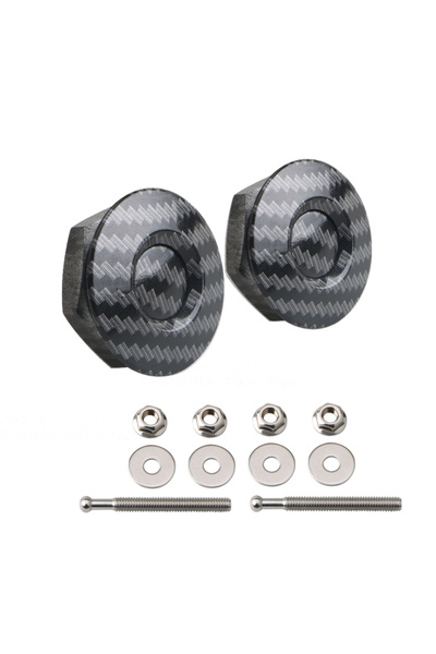 Choice5 Carbon color Universal Push Button Billet Quick Release Fasteners Set...