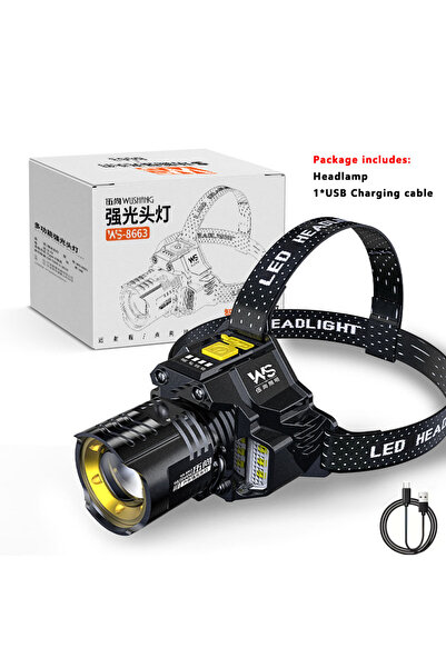 Choice1 مصباح أمامي LED أسود قوي مزود بمستشعر حركة، قابل لإعادة الشحن ببطارية...