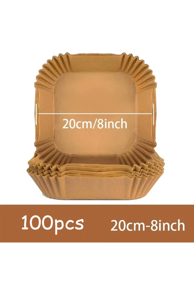 Choice13 ١٠٠ قطعة مربعة الشكل ٢٠ سم، ٥٠ قطعة ورق خبز غير لاصق للاستخدام مرة و...