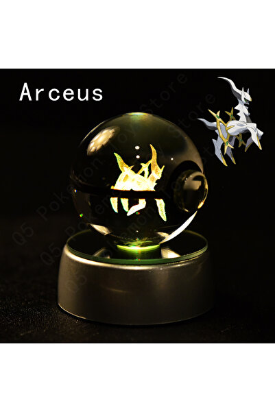 Choice13 13 كرة كريستال بوكيمون ثلاثية الأبعاد أركيوس، بيكاتشو، ميو تو، ميو، ...