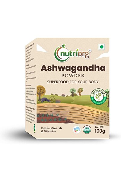 Nutriorg مسحوق جذور الأشواغاندا 100 غرام