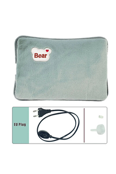 choice2 green EU Plug Hand Warmer Electric Hot Water Bag Winter Soft Plush Ch...