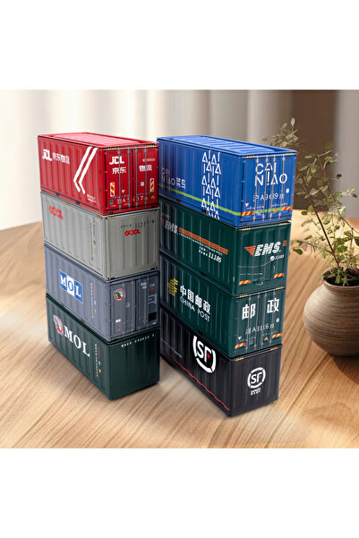 Choice24 صندوق تخزين حديدي صغير بدون دمى، ٨ قطع، صندوق تخزين حديدي مصغر، ديكو...