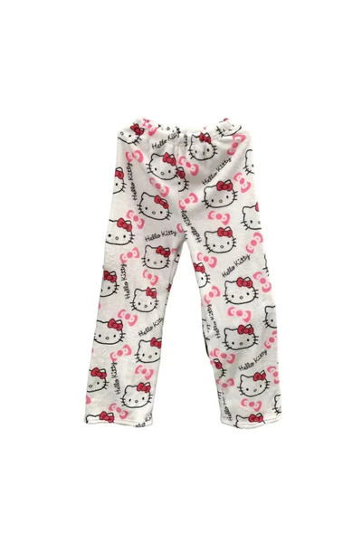 Choice29 بنطال بيجاما هيلو كيتي صوف الفليس من قماش الصوف الناعم مزدوج من سانر...