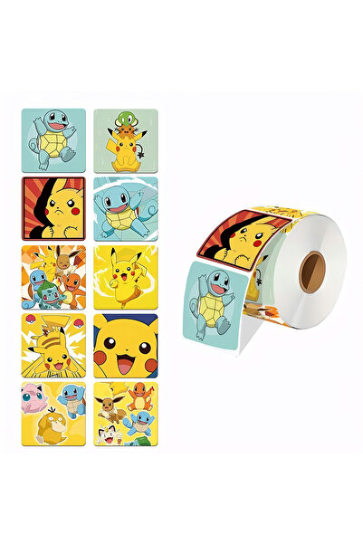 Choice1 ستايل 6، 500 قطعة، لفة ملصقات بيكاتشو بوكيمون أنمي، ملصقات كرتونية لط...