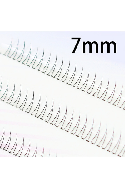 Choice3 0.07 مم 7 مم، شكل حرف J، انحناءة على شكل حرف V، أسود، رموش سفلية، رمو...