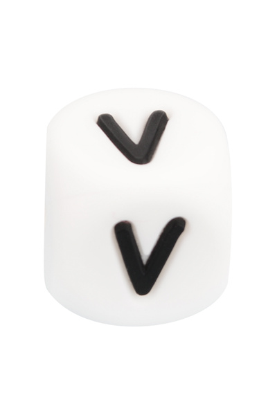 Choice7 12mm V Lofca 100Pcs 12MM Silicone Letter Beads Silicone Beads Loose B...