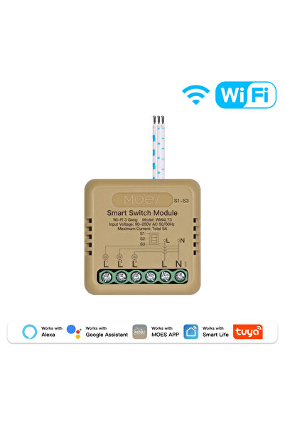 Choice1 وحدة تحكم ذكية صغيرة MOES Tuya WiFi Zigbee بثلاثة أزرار، قابلة للتركي...