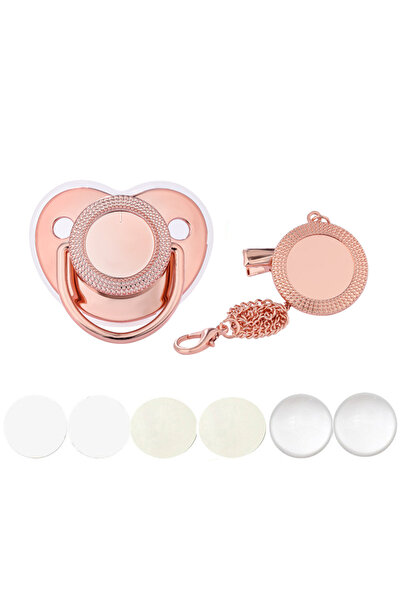 Choice1 طقم لهاية للأطفال الصغار بلون ذهبي وردي فقط، هدية مثالية لحفلات استقب...