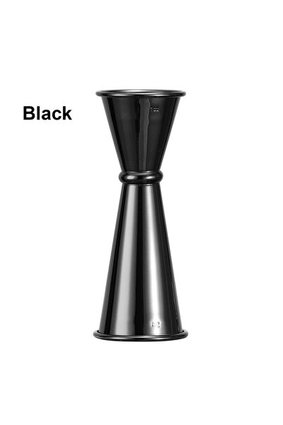 Choice1 مكيال كوكتيل مزدوج أسود اللون، قطعة واحدة، بتصميم مزدوج مع مقياس قياس...