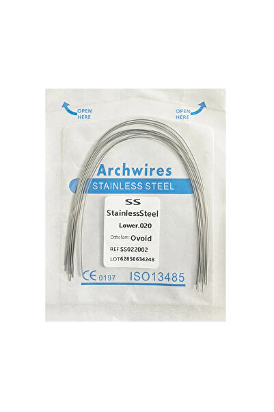 Choice8 020 أسلاك تقويم الأسنان السفلية من الفولاذ المقاوم للصدأ، 10 قطع/عبوة...