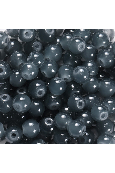 Choice1 50pcs Gray 30/50pcs 6mm Glass Round Beads Colorful Spacer Loose Beads...