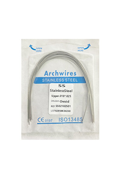 Choice11 سلك تقويم أسنان علوي من الفولاذ المقاوم للصدأ، مقاس 18×25، 10 قطع/عب...