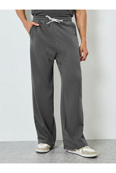 Styli Men Grey Solid Relaxed Fit Joggers