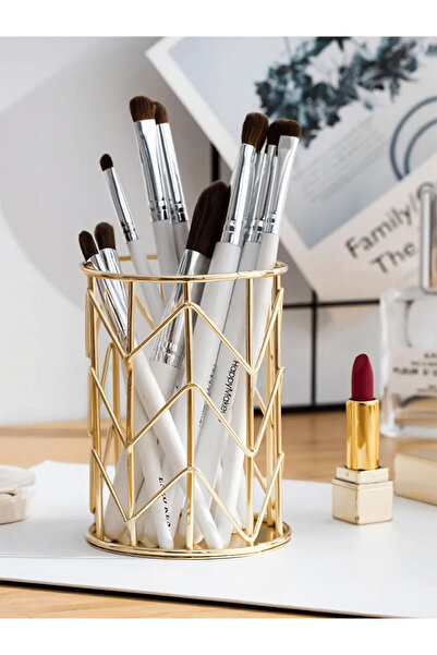 choice2 Eighth Line 1psc metal hollow pen holder, simple makeup storage