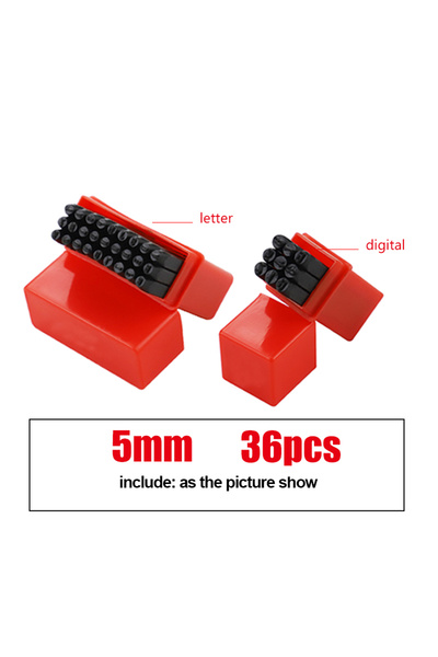 Choice1 5mm 36PCS Letter&Number Stamp Punch Set Hardened Steel Metal Wood Lea...