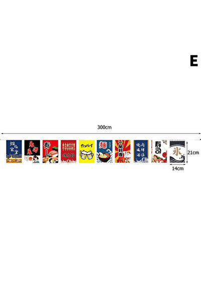 Choice3 E Japanese Style Lucky Cat Hanging String Flag Sushi Restaurant Bunti...