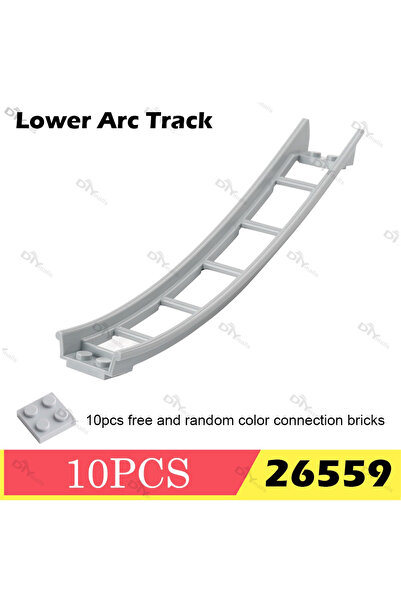 Choice8 26559 رمادي، 10 قطع، قضبان مسار قطار الملاهي الرمادية، قطع صغيرة، أجز...