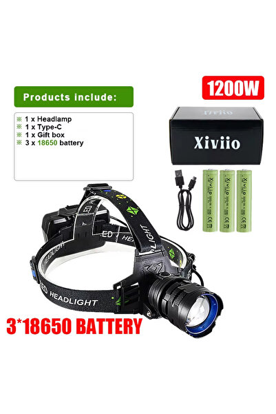 choice2 بطارية من النوع C مع علبة، مصابيح أمامية LED فائقة السطوع بقوة 980000...