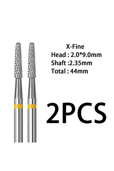 Choice4 A47-X-Fine-2pcs 4 Grits Carbide Nail Drill Bit Electric Milling Cutte...