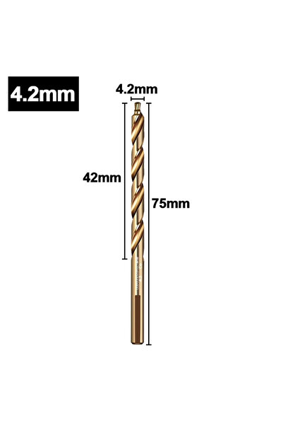 Choice10 4.2mm M35 Step Twist Drill, Cobalt Content Straight Shank Drill (3-1...