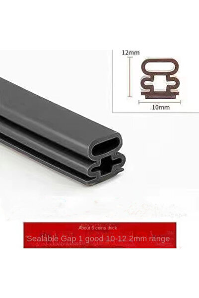 Choice12 شريط مانع للتسرب أسود بطول 1 متر (10×12 بوصة) لأبواب ونوافذ المداخل،...