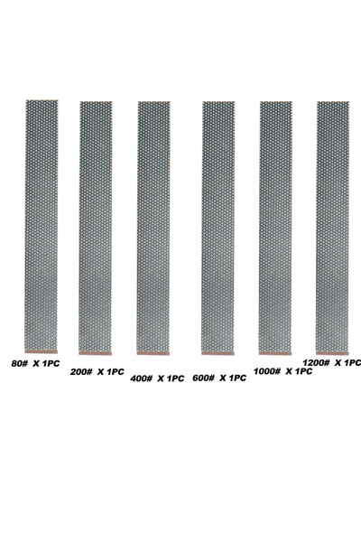 Choice1 6 أحجار شحذ ماسية مطلية بالكهرباء، مقاس 150×20×5 مم لكل قاعدة - للفول...