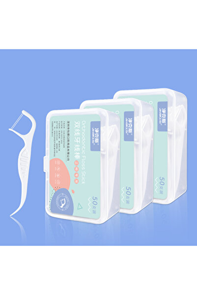 Choice 150 قطعة من أعواد خيط تنظيف الأسنان لتقويم الأسنان، أسنان بلاستيكية بخ...