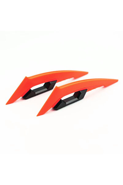 Choice 1 Pair Orange 1 Pair Universal Motorcycle Winglet Aerodynamic Spoiler ...