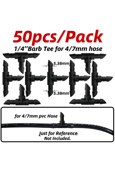 Choice11 F-Tee-50pcs 1-50pcs Barbed Connectors Irrigation Fittings Drip Irrig...