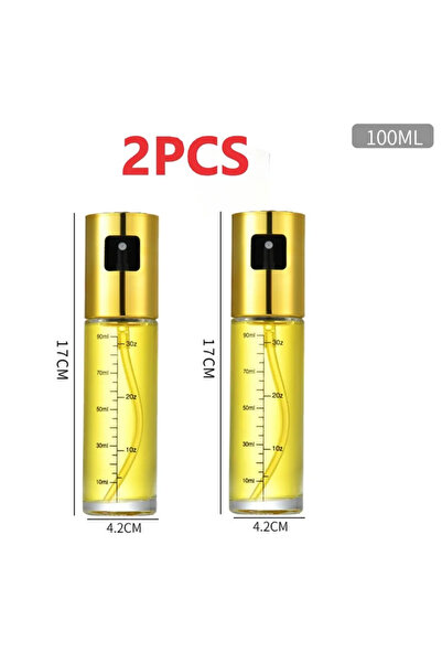 Choice8 Gold-2pcs Glass Spray Bottle Kitchen Tool Spray Oiler Seasoning Condi...