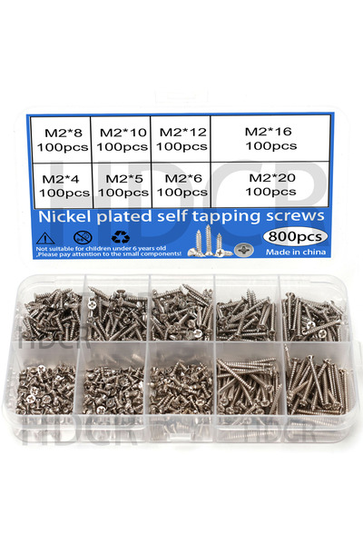 choice2 مجموعة براغي معدنية BS800pcs، 800 قطعة | ذهبي/فضي/أسود | M2 | فيليبس ...