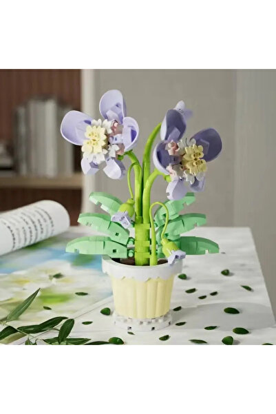 Choice8 مكعبات بناء بنفسجية، ألعاب أطفال، هدايا، زهور دائمة للمكتب، مكعبات بن...