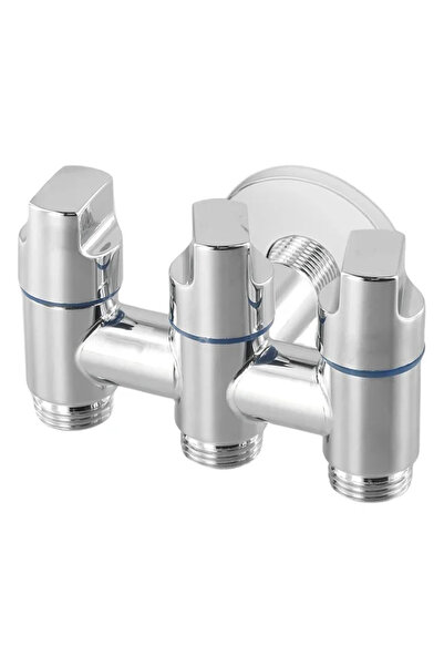 Choice Silvery 3 Ways Angle Valve Advanced Technology For Stable Water Flow C...