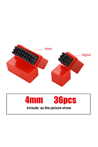 Choice 4mm 36PCS Letter&Number Stamp Punch Set Hardened Steel Metal Wood Leat...