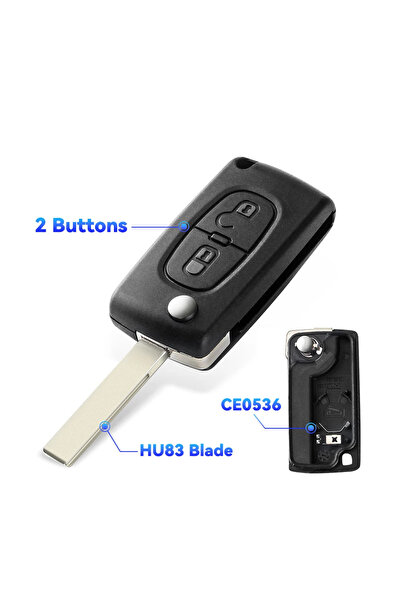 Choice7 2BT HU83 CE0536 KEYYOU For Peugeot 207 307 308 407 607 807 Remote Key...