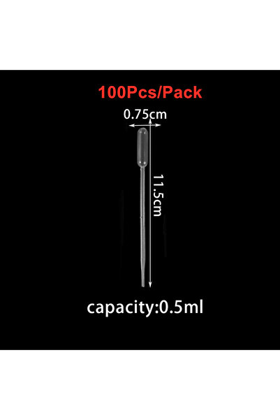 Choice 0.5ml 100pcs 0.2/0.5/1/2/3ML Disposable Plastic Squeeze Transfer Pipet...