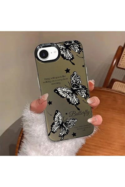 Caseji حافظة هاتف متوافقة مع آيفون 16E، مقاومة للأوساخ، مزينة بنمط طباعة الفر...