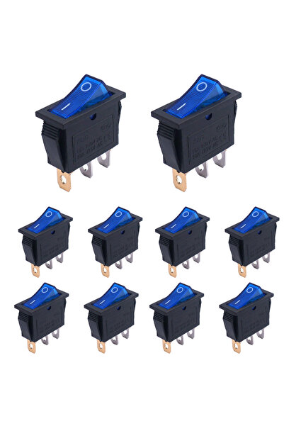 Choice 10pcs Blue 8/10Pcs Rker Switch Toggle AC 20A/125V 15A/250V SPST 3 Pins...