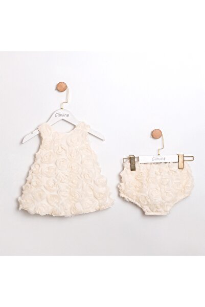 Cumino Back Detailed Rose Detailed Baby Girl Set