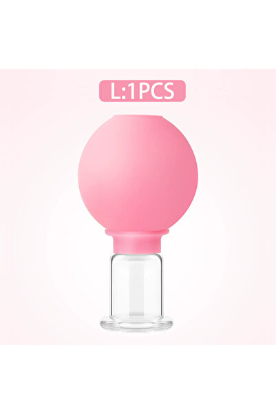 Choice8 أكواب تدليك الجسم الوردية مقاس L، 1/4 قطعة، أكواب تدليك الوجه بالشفط،...