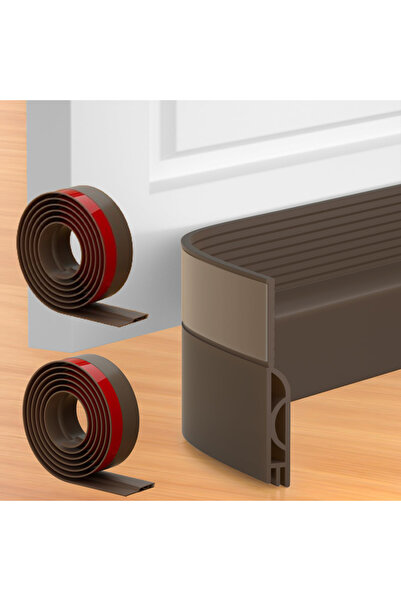 Choice شريط مانع لتسرب الهواء للباب، بني اللون، بطول 2 متر، وعرض 1/2 متر، يُس...