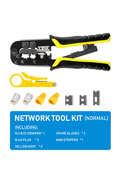 Choice5 أداة تجعيد كابلات RJ45 وRJ11 وRJ45 العادية، أداة تجعيد كابلات شبكة إي...