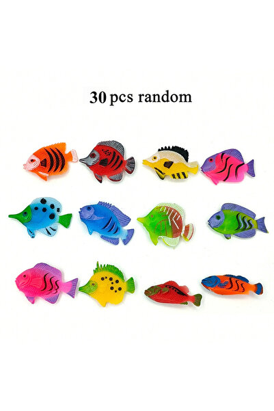 Choice 30 قطعة من مجسمات أسماك الزينة لأحواض السمك، مجموعة صغيرة عشوائية، لعب...