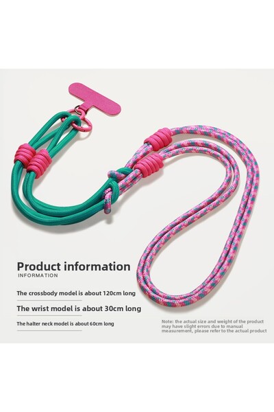 Choice4 Green Purple 2 in 1 Adjustable Universal Mobile Phone Lanyard Crossbo...