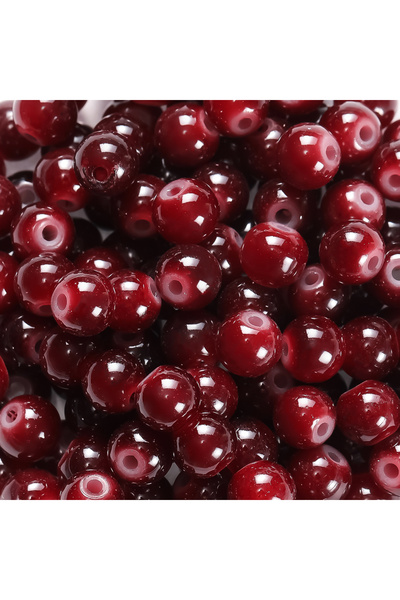 Choice20 30pcs Red brown 30/50pcs 6mm Glass Round Beads Colorful Spacer Loose...