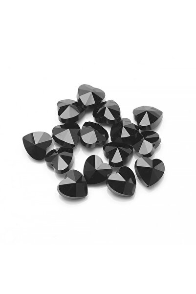 Choice13 20 قطعة من خرز الكريستال النمساوي الأسود على شكل قلب، مقاس 14 مم، مع...