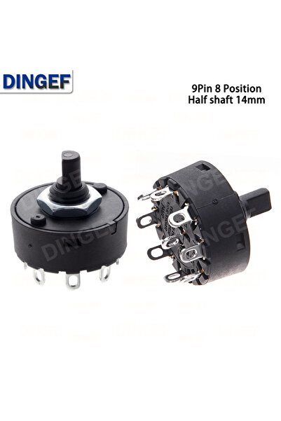 Choice5 مفتاح دوار ذو 9 دبابيس و8 أوضاع، 6 أمبير، 2/3/5/6/7/8 أوضاع، مفتاح طا...