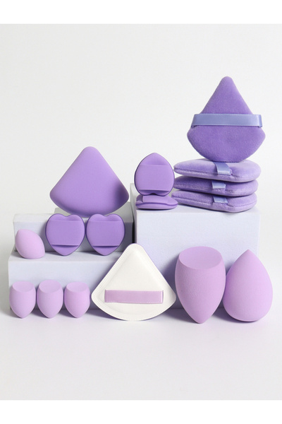 choice2 PURPLE Cat Powder Cotton Candy 16-Piece Set 2 Makeup Eggs & 4 Mini Ma...