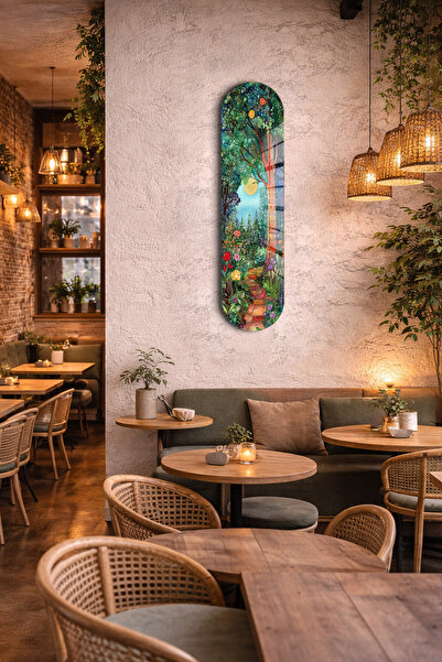 Decorita Cam Kaykay Tablo | Kır Çiçekleri Fısıltısı | 80x20